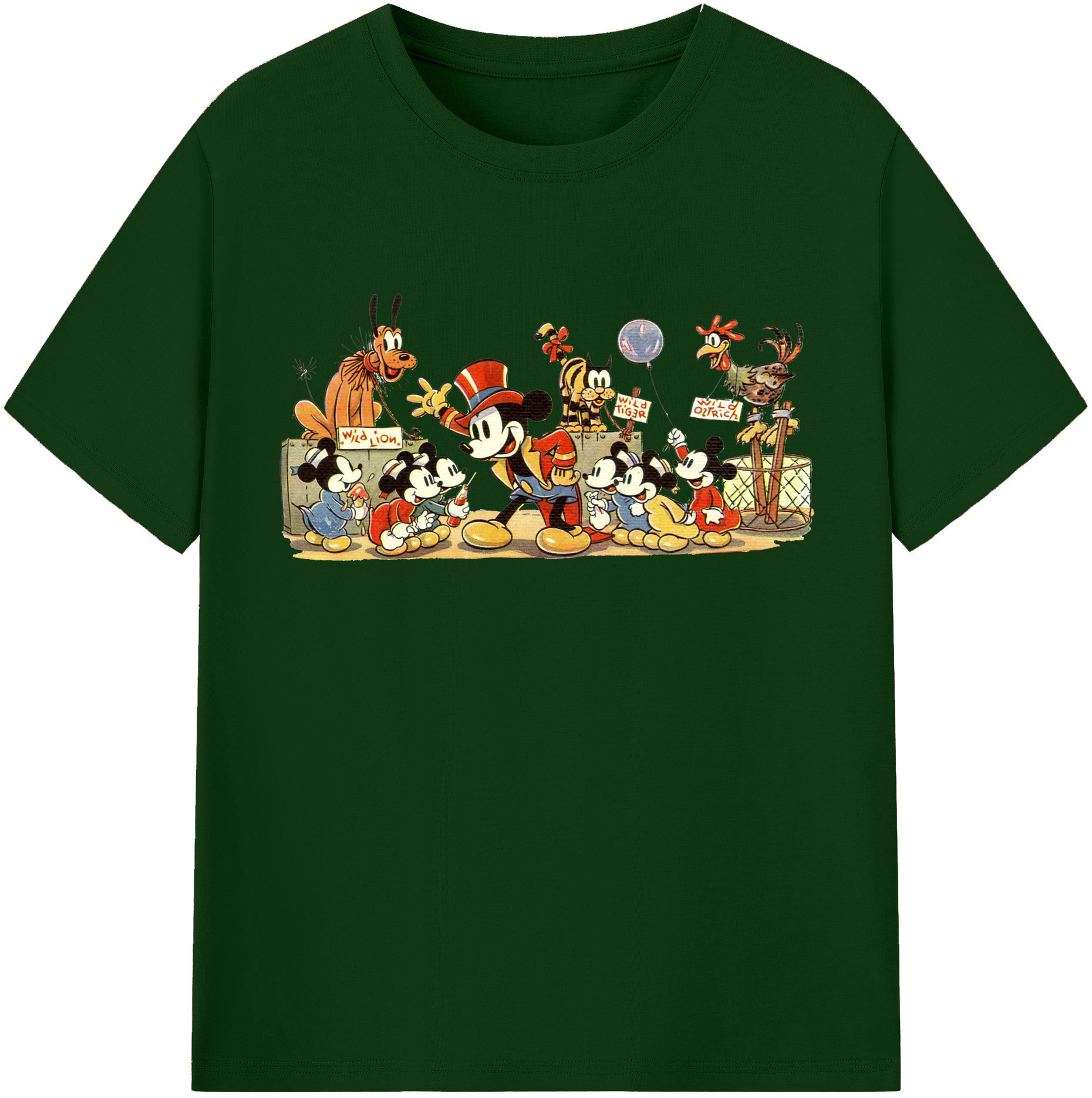 （画像用） ミッキーマウス Mickey Mouse 綿100％半袖Tシャツ（フロントプリント）